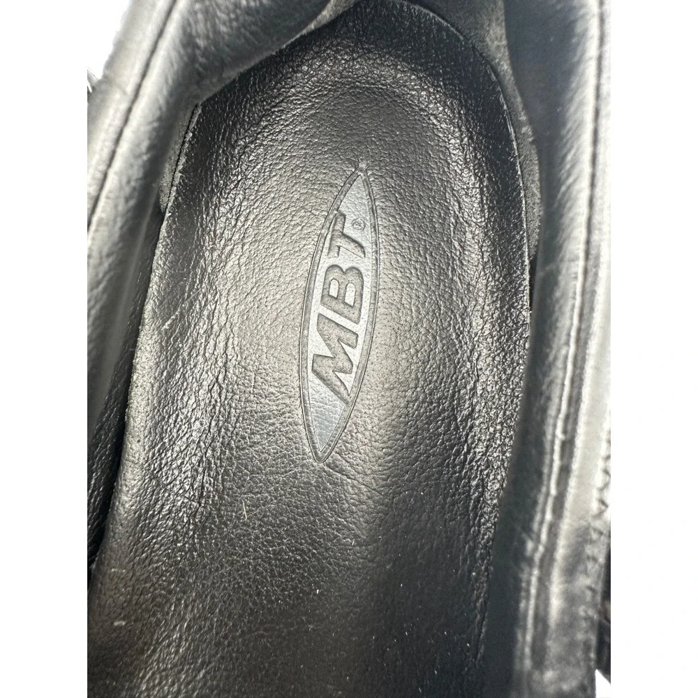 MBT Tunisha Mary Jane Shoes Sz 7 Black Leather Rocker Bottom Toner Walk Platform